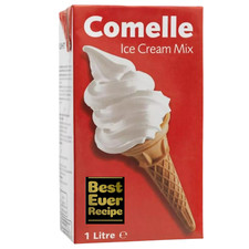 Comelle Liquid Ice Cream Mix 1 Litre Cartons Vanilla Soft Serve Single & 12 Pack