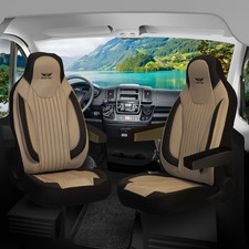 Seat Cover to fit Wingamm Motorhome Caravan in Beige Black Pilot 6.8