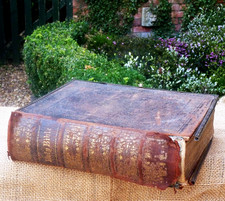 Large Antique Family Bible Rev