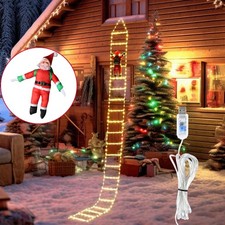 Climbing Santa Claus On Rope