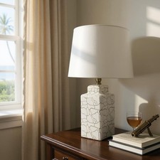 Cream Ceramic Table Lamp with