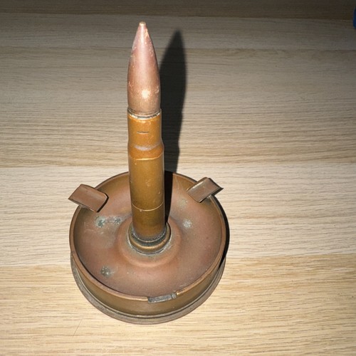 Ww2 trench art ashtray - 50, cal