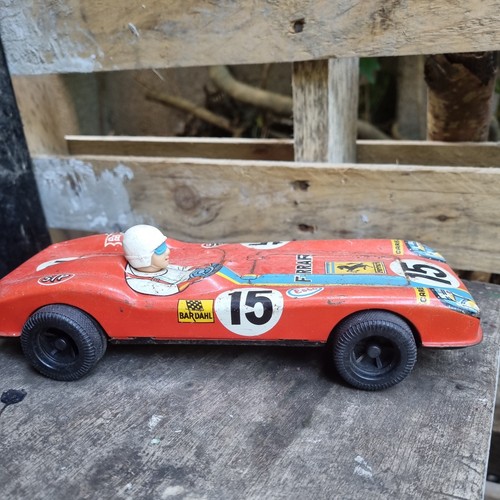 Vintage tinplate ferrari - tinplate, toy