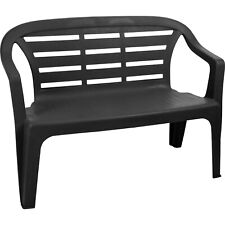 2 Seater Plastic Weatherproof Outdoor Garden Bench Durable Waterproof Patio Deck