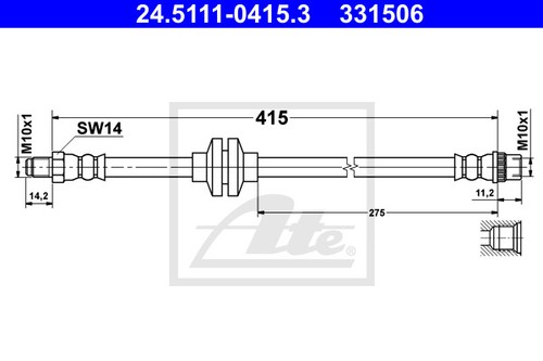 New brake hose for - brake, renault