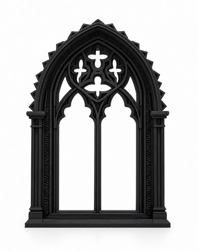 Gothic arched cathedral window