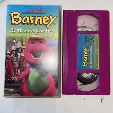 Barney It’s Time For Counting Vhs Video Purple Cassette Children’s