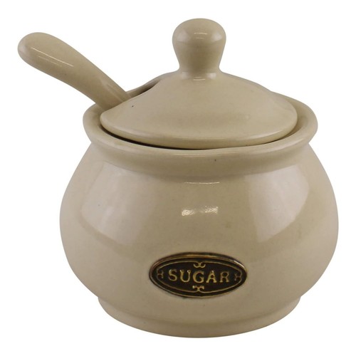 Ceramic rustic cream sugar pot - ceramic,