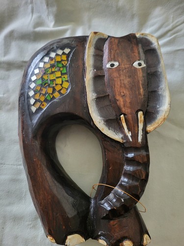 Hand carved wooden elephant - hand,