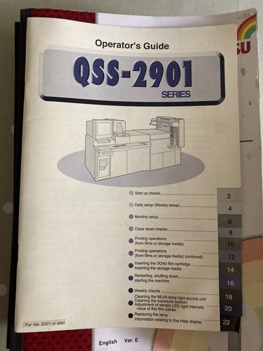 Noritsu qss 2901 instruction - noritsu, qss-2901