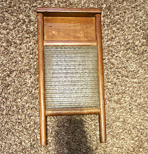 Vintage glass washboard - vintage,