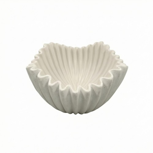 Bowl with fluted rim sandstone - with,