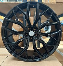 22" LAND ROVER DEFENDER L663 GLOSS BLACK RR209 DESIGN 10j Alloy Wheels X4