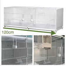 120cm Finch Canary Budgie Plastic Double Bird Breeding Cage With Divider