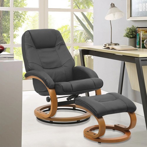 Faux leather recliner - leather,