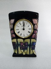 Moorcroft Violet pattern clock