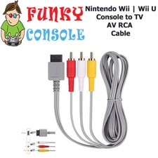 Nintendo Wii TV AV Cable Wii U Lead Composite Video Audio RCA Mini