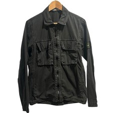 Stone Island Double Pocket Logo Patch Jacket Size Small Black