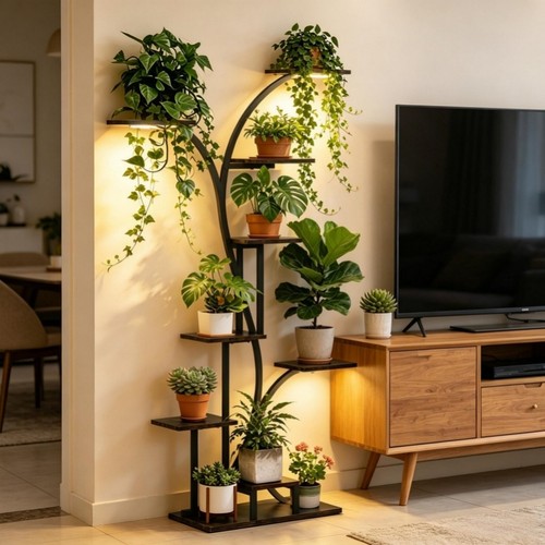 Tall corner plant stand - tall,