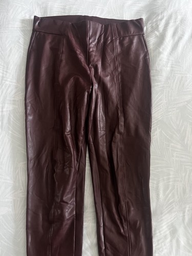 Burgundy faux leather - m&s,