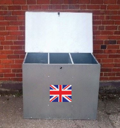 Galvanised storage with three - storage,