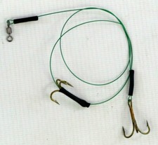 6 Pike Wire Traces Treble Hook Snap Tackle Fishing Fladen Size 4, 6, 8 Dead Bait