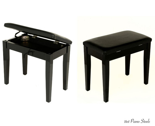 Satin black keyboard piano - black,