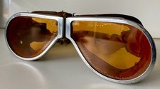 Aviator Goggles, WW2 Genuine RAF Amber Glass Fantastic Condition, Original Case