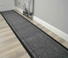 Grey Heavy Duty Carpet Runner Mat Extra Wide Anti Slip Rubber Back Industrial 
