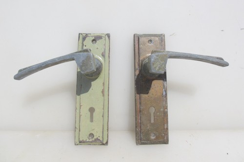 Vintage metal lever door - lever,