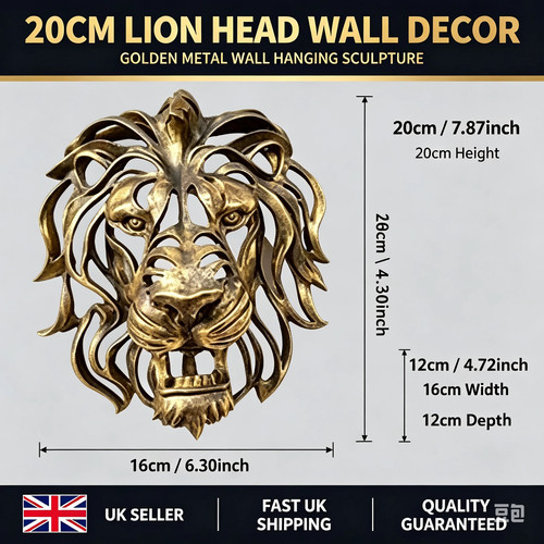 Lion head wall mounted - head,