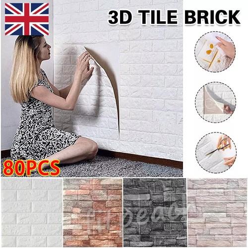 80pcs tile brick wall - 80pcs,