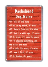 Dachshund Dog Rules, Funny Dog