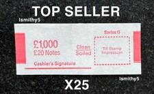 25 x £20 note money bands UK