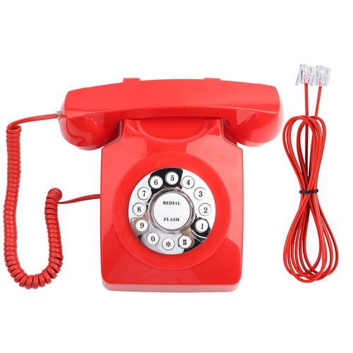 Retro red vintage telephone - retro,