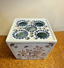 Vintage Holland Delft Flower Block Tulip Bulb Vase Williamsburg Restoration