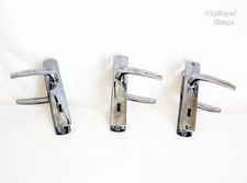 Chrome Door Handles 3 Pairs 1970s French Vintage Bezault - RIV