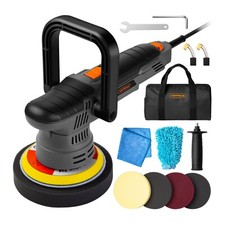 Dual Action Car Polisher Kit - VonHaus Random Orbit Polishing Machine with Case