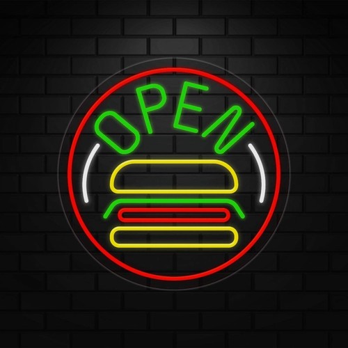 Sandwiches open neon sign - sandwiches,