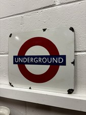 London Underground Enamel Sign.