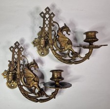 Pair Antique Ornate Dragon