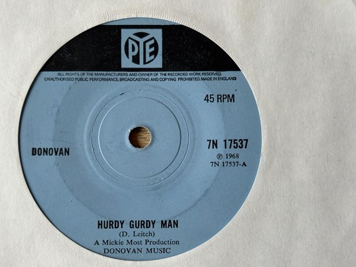 Donovan hurdy gurdy - donovan, pye