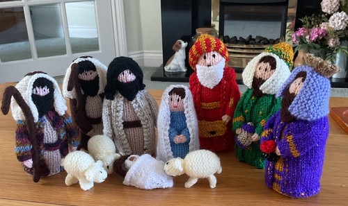 Hand knitted christmas - hand,
