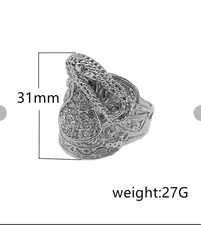 saddle ring gold plated stainless steel