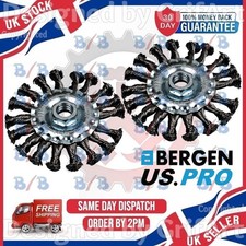 TWO TWISTED KNOT WIRE WHEELS 4" 100MM BRUSH FOR ANGLE GRINDER REMOVE CLEAN RUST