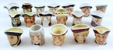 Tony Wood Character Thimbles Mini Toby Jugs Full Set Of 18 VGC