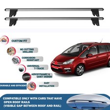 Roof Bars Cross Bars for Citroen C4 Picasso 2006-2012 Roof Rack Lockable 2XGrey