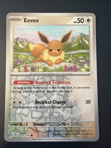 143 191 eevee - 143/191, reverse