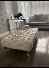 Chesterfield Footstool/coffee table, Pouffe 50 Width x 101 Length in Cm