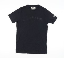 Replay Men's Black Large Cotton Graphic T-Shirt